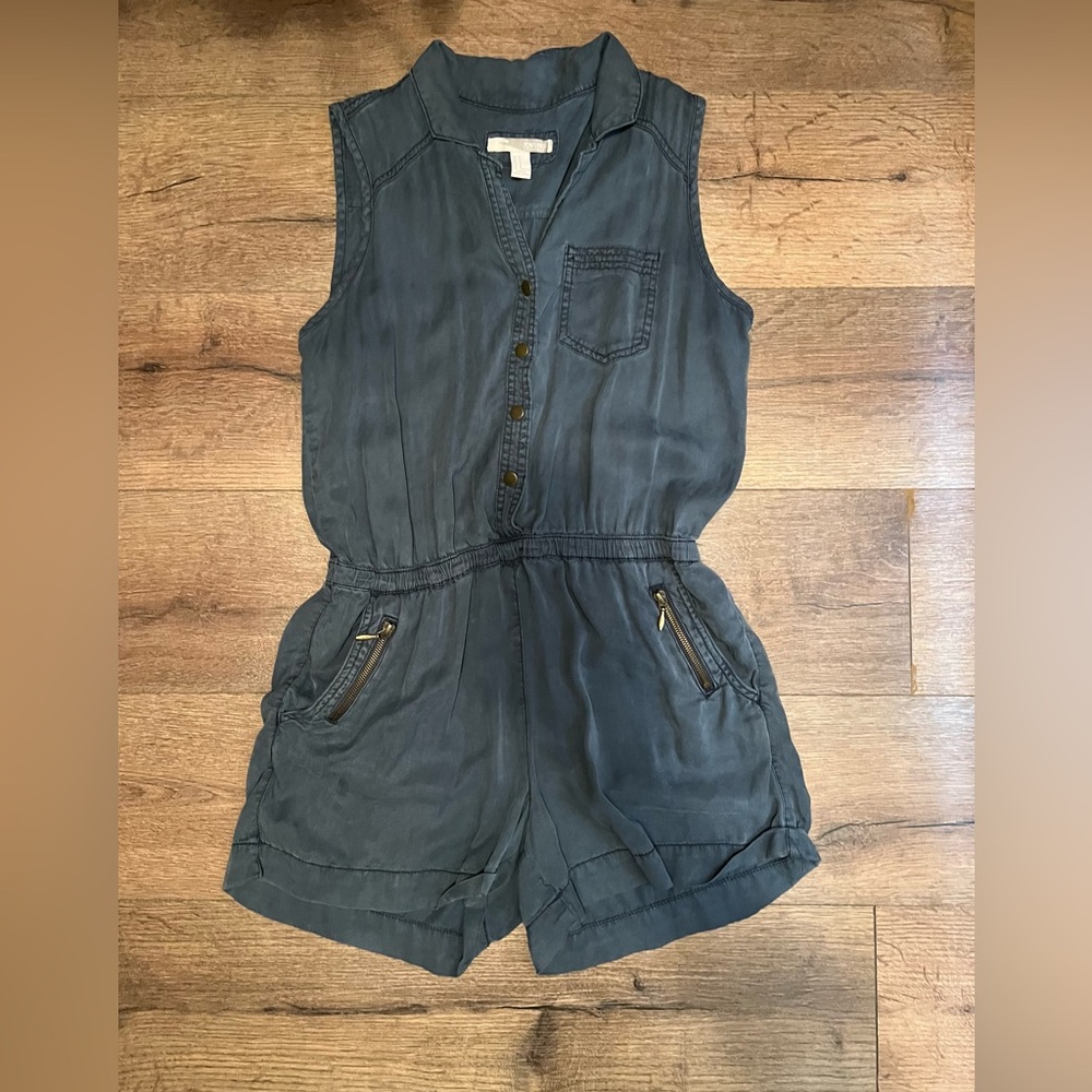 Forever 21 Blue Sleeveless Romper